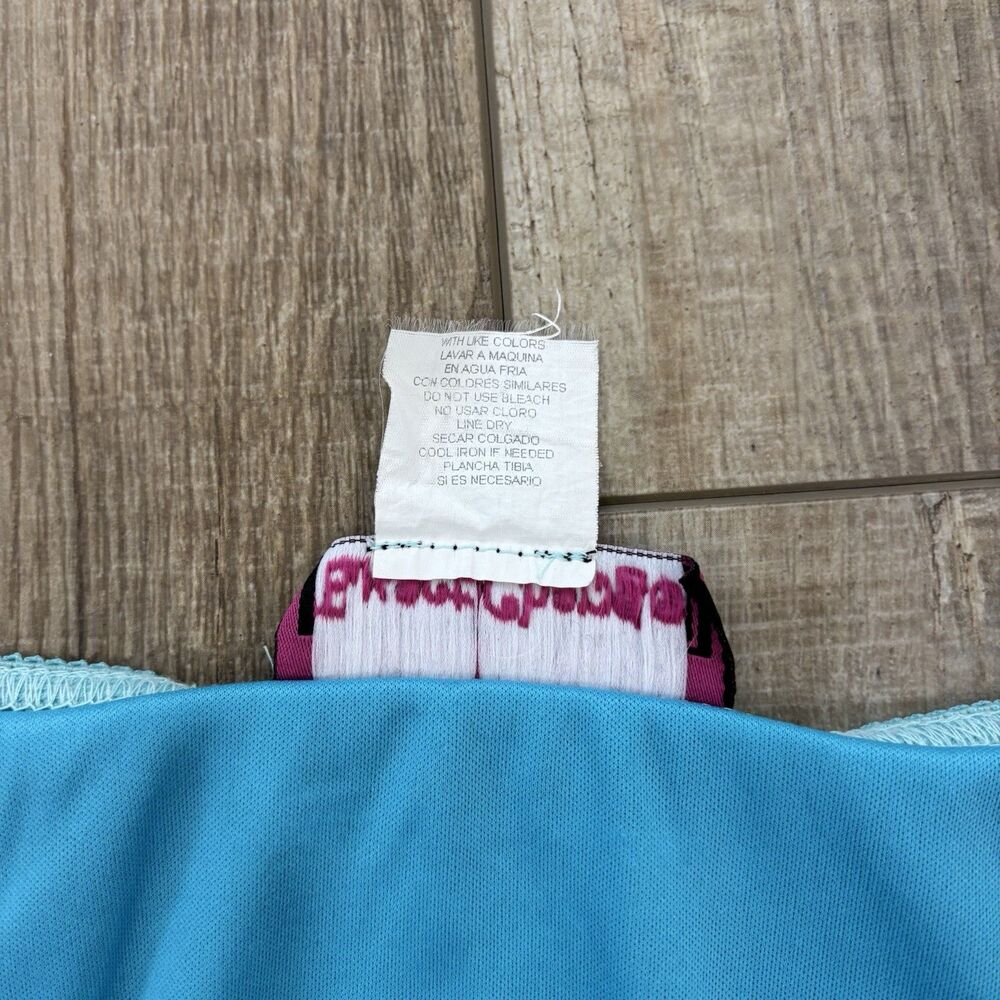 Vtg Y2K Asymmetric Women Fairy Grunge Sheer Skirt Sz L Paisley Blue Artsy Unique - Picture 8 of 11